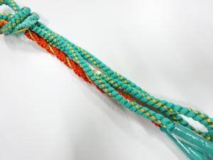 未使用品　正絹　手組帯締め（長尺）